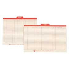 TOP-TAB Out Guides- 14-.75IN.X10IN.- Legal- RED TOP-Manila