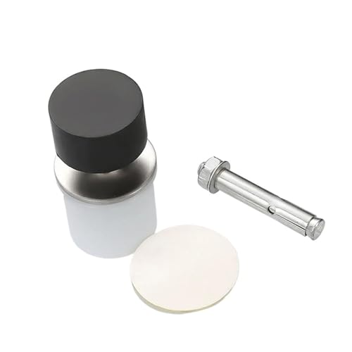 JSEIAJB Stainless Steel Rubber Door Stopper Bathroom Stop Silent Doorstop Wall Mount Bumper Home Protector(60mm high)