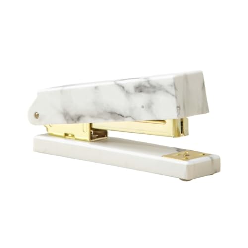 VIAENKFG Rose Gold Stapler Staple Remover Staples Hold Punch Large Desk Student School Office Stationery(E)
