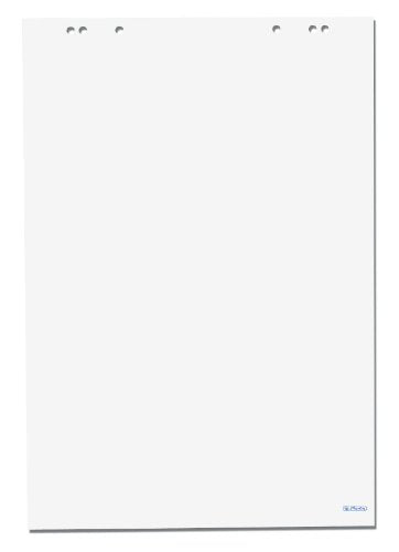 Herlitz 68 x 99 cm Blank 20 Sheet Flipchart Pad (Pack of 5)
