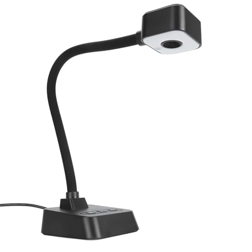 Jelquix 4K USB Document Camera for Teachers, HD Visualizer with 360 Rotatable Lens, 3 Level LED Light Camera with Auto Focus & AI Noise Reduction Mic, Foldable for Window
