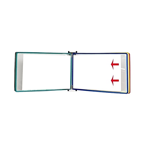 KGDJBGSE Wall Mounted File Folder Holder 10 Pockets A4 Display Organizer for Wall Hanging Metal Device(Wit)