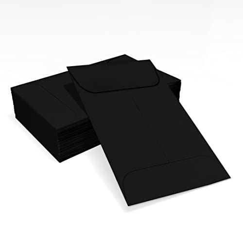 LUXPaper #1 Coin Envelopes | 2 1/4" x 3 1/2" | Midnight Black | 80lb. Text | 250 Qty