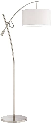 Raymond Brushed Nickel Boom Arc 69" Tall Floor Lamp with USB Dimmer