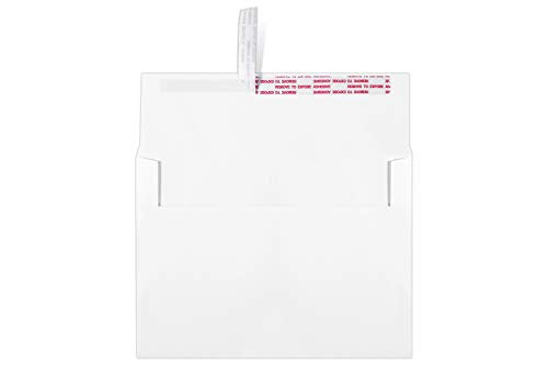 LUXPaper A7 1/2 Invitation Envelopes | Peel & Press | 5 1/2" x 7 1/2" | White | 60lb. Text | 500 Qty
