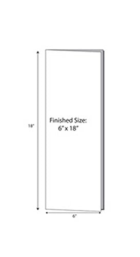 Print-Ready Bi-Fold Brochure (No-Tear Waterproof), 5-1/2" x 17 (Folded), 1-UP on 12" x 18" White Synthetic 8-Mil Paper - 25 Sheets
