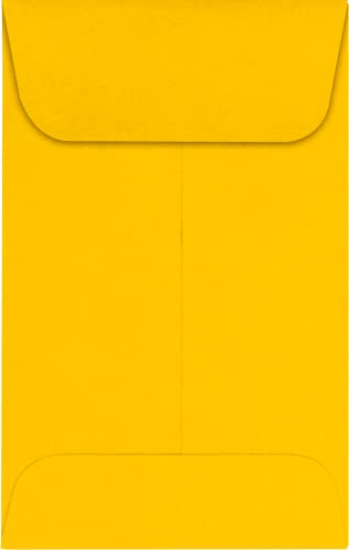 LUXPaper #1 Coin Envelopes | 2 1/4" x 3 1/2" | Sunflower Yellow | 80lb. Text | 500 Qty