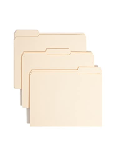 Smead Fastener File Folder, 1 Fastener, Reinforced 1/3-Cut Tab, Letter Size, Manila, 50 per Box (14534)
