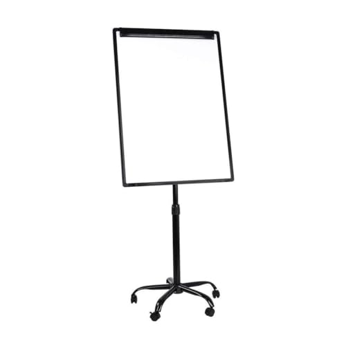 Adjustable Mobile Whiteboard Flip Chart Easel, Dry Erase Presentation Stand with Height Adjustment for Office, Training, and Teaching