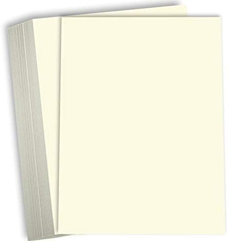 Hamilco Cream 80lb Cover Heavy 8.5x11 Cardstock for Invitations (100PK)