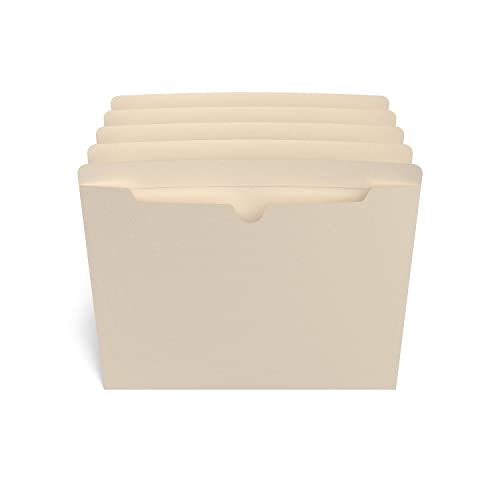 Staples Manila File Jackets, Letter, Flat, Reinforced Tab, 100/Carton