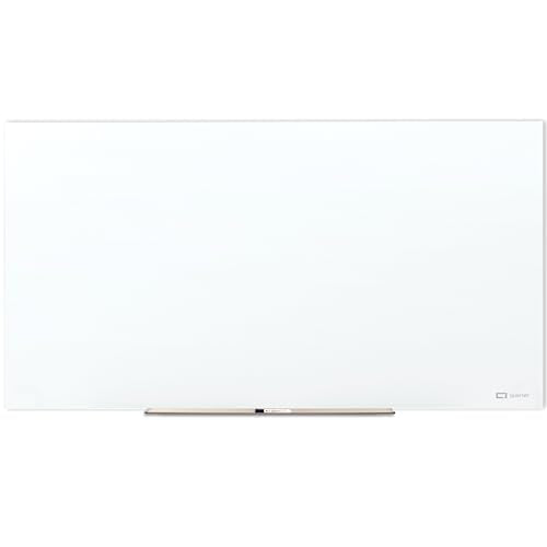 Quartet Magnetic Glass Dry Erase White Board, 8' x 4' Anti-Glare Whiteboard for Wall, InvisaMount Frameless, White (Q019648F03IMW)