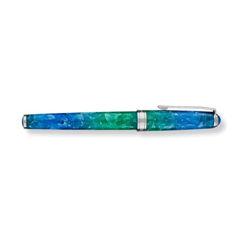 Levenger True Writer Classic Green Grotto Rollerball Pen – Premium Smooth Writing Instrument, Elegant Design for Professionals & Writers