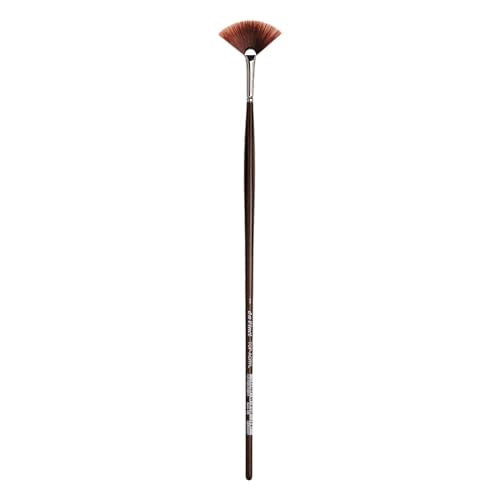 da Vinci Varnish & Priming Series 485 Top Acryl Fan Blender Brush, Synthetic with Anthracite Lacquered Handle, Size 1