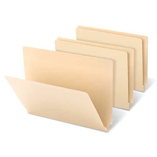 Office Depot® Brand 2-Ply End-Tab Folders, Letter Size, Straight-Cut Tabs, Letter Size, Manila, Box of 100