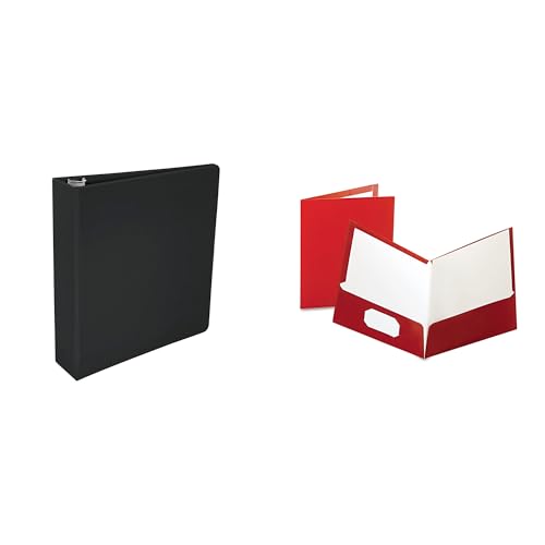 Casafoyer Polypropylene D-Ring Binder & Laminated Portfolio Combo Kit for Organized Office and School Projects