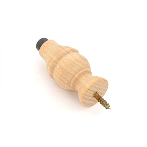 Renovators Supply Manufacturing Wooden Door Stop Bumper Wall Mount 3.5" Long Unfinished Maple Hardwood Door Stopper Rubber Bumper for Absorbing Shock Wall Protector with Hardware Pack of 10