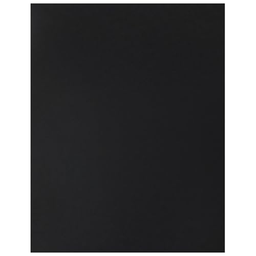 PA Paper Accents Smooth Cardstock 8.5" x 11" Black, 80lb colored cardstock paper for card making, scrapbooking, printing, quilling and crafts, 250 piece pack