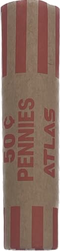 ATLAS Preformed Coin Wrappers - 1008 Count Penny Coin Roll Wrappers - Precrimped for Easy Coin Handling. Sort Your Loose Change by Hand or use Any Brand of Automatic Coin sorters (ACW-1008P)