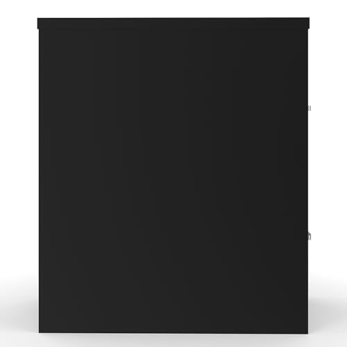 Staples 2-Drawer Vertical File Cabinet, Letter Size, Lockable, Black