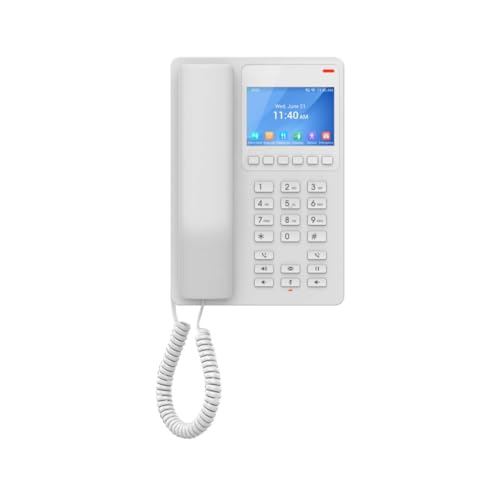 Grandstream GHP630W Hotel IP Phone | 2 Lines, 2 SIP Accounts | 3.5-Inch Color Display | Wi-Fi 6 | White