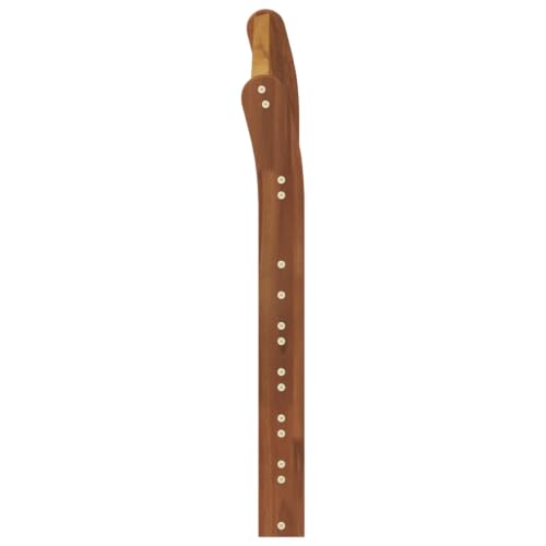 LPERTGFHU Acacia Wood Armrest 2 Pcs/Set. Curved Slatted Support 30.91x3.15