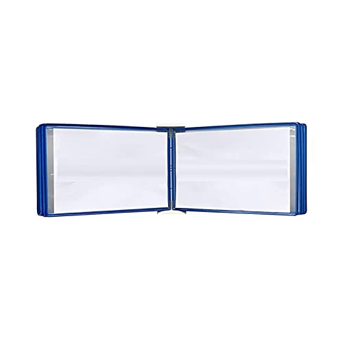 EliteBloom Wall Mount Reference Display System, Hanging Wall File Organizer, A3 Display Folder -, [16.53Inch×11.69Inch] 20 Pockets,Folders,Blu-17.7x13x3.15IN