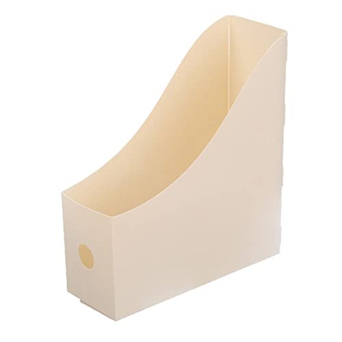 Office Bookends Office Document File Storage Box Folding Desktop Organizer Multi-Functional Books Pencil Sundries Storage Rack Stationery (Color : Beige) (Beige)
