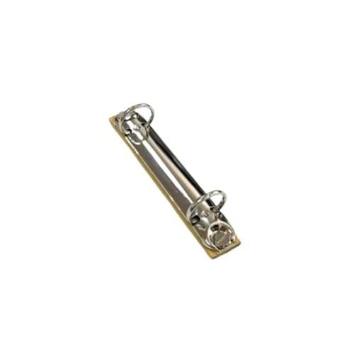 Ring Clips 8pcs A7 Detachable Buckle Loose-Leaf Binder Strip with Bamboo Back Panel 2 Holes Metal Ring Binder Clips for Handbook Album Notebook(Silver)