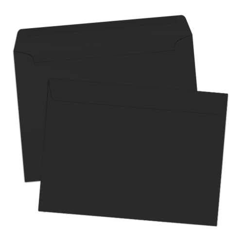 LUXPaper 9 x 12 Booklet Envelopes | Midnight Black | 80lb. Text | 250 Qty