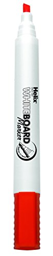 Helix Whiteboard Dry Wipe Marker Pens Chisel Tip x8 (Assorted)