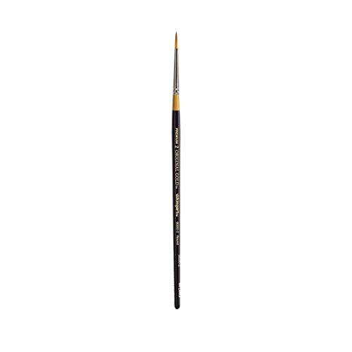 KINGART Premium Original Gold 9000 Series 8 pc. Round Brush Set, Synthetic Golden Taklon Hair for Acrylic, Watercolor & Oil, Short Handle, 8 Sizes: 1, 2, 4, 6, 8, 10, 12, 14