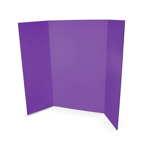 Flipside Products 36” x 48” Project Boards for Presentations, Science Fair, School Projects, Event Displays and Trifold Picture Board, Proudly Made in USA - Purple - 24 Pack