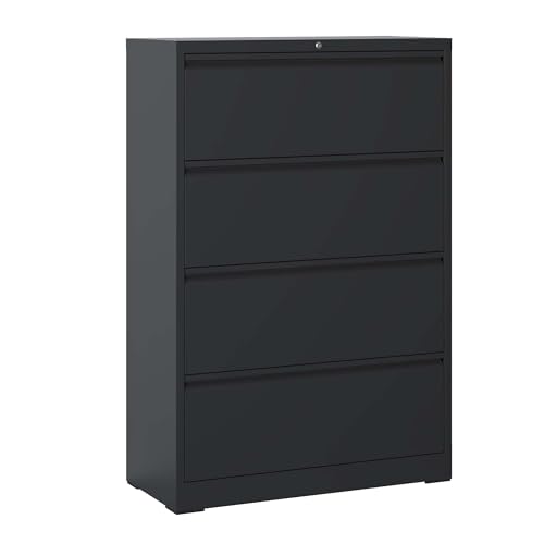 Dancongtea 4-Drawer 35.4" Wide Metal Locking File Cabinet