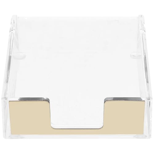 Xuanqiu Acrylic Memo Pad Holder 3-Pack for Desk Organizer Storage Box Gold
