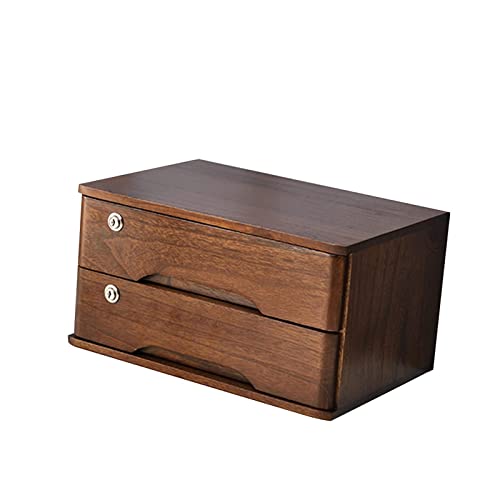SDVantage Solid Wood Desktop File Cabinet with A4 Paper Storage Box Small Chest of Drawers for Office Nization,E2 Drawers