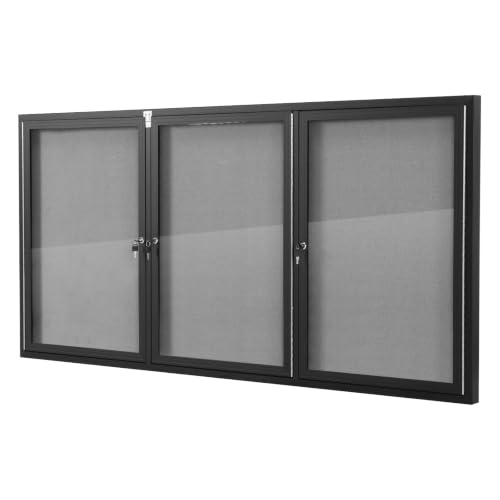 Hubxinly Weather Resistant Wall Mounted Notice Case 180x90CM Aluminum