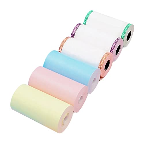 WERTGHJ 12 Roll Printable Sticker Paper Direct Thermal with Self-Adhesive 57x30mm for Paperang P1/P2 Pocket Printer
