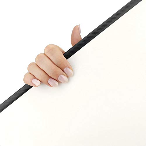 D.RECT Back Cover Sheets with Leather Structure Back Cardboard 250 g/m² Back Cover for Bindings A4 Pack of 100 White