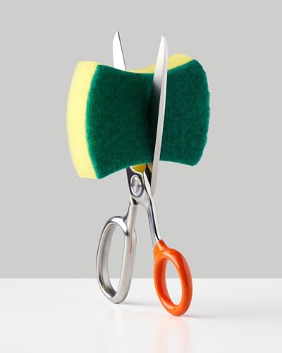 Craighill Chroma Scissors - 8.5” Heavy Duty Stainless Steel All Purpose Scissors for Office Supplies, Crafts & Home, Ultra Sharp, Comfort Grip Handles - Orange