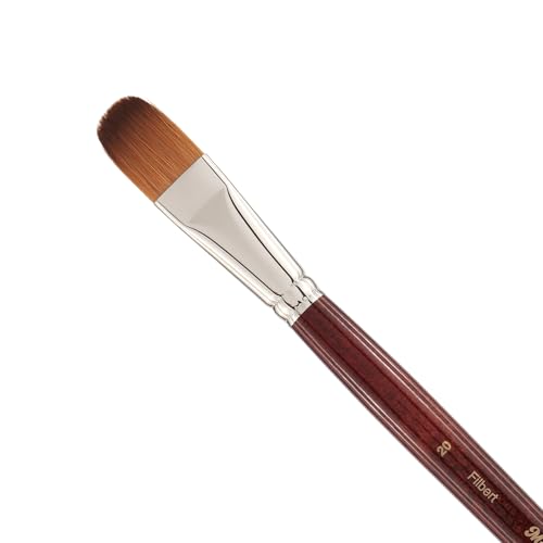 Creative Mark Mimik Kolinsky Watercolor Brush - # 20 Filbert - Long Handle Synthetic Paint Brush - Handmade in Germany - Synthetic Sable Paint Brushes for Professional Artists - Animal-Friendly