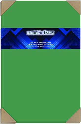 100 Green 65lb Cover|Card Paper - 11" X 17" (11X17 Inches) Tabloid|Ledger|Booklet Size - 65 lb/pound Light Weight Cardstock - Quality Printable Smooth Surface for Bright Colorful Results