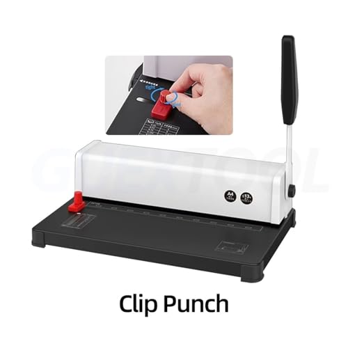 Binding Machines, Manual Spiral Binding Machine 10 Hole Metal Paper Book File Punching and BindingOffice Binding Machine Iron Ring Book Binding