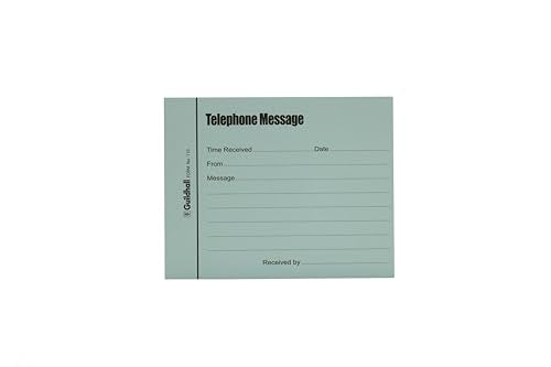 Exacompta - Ref 110Z - Guildhall - Telephone Message Pad, 101 x 127mm, 100 Sheets Per Pad, Pre-Printed Headings for Accurate and Detailed Recording - Blue, Pack of 5