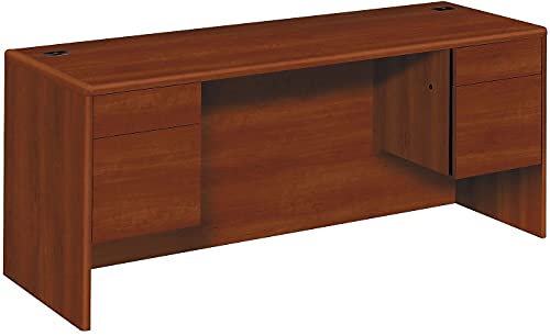 HON 10743CO Knee space Credenza 3/4" Height Pedestals, 72" by 24" by 29-1/2", Cognac