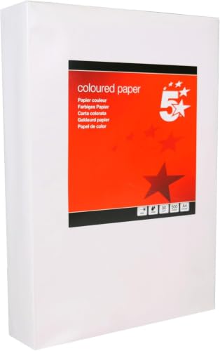 5 Star Office Coloured Copier Paper Multifunctional Ream-Wrapped 80gsm A4 Light Pink [500 Sheets]