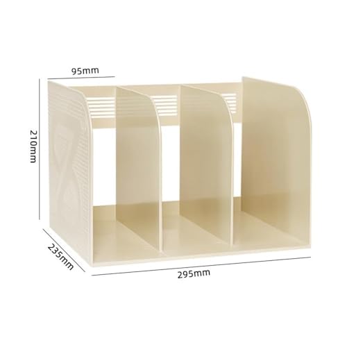 Desk File Organizer, File Magazine Folder Holder 3 Compartment Documents Organizer Files Cabinet Shelf