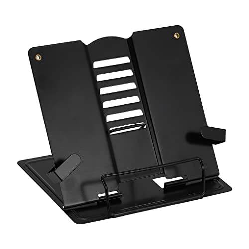 CVXSDFI Adjustable Metal Book Stand Portable Reading Holder Support Document Shelf Bookstand Recipe