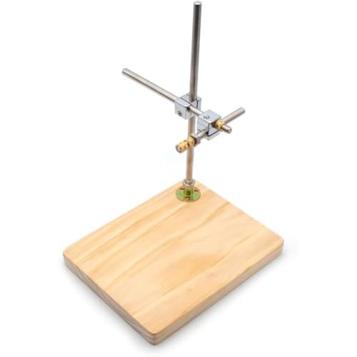 Yidubid Clay Sculpture Armature Support Kit Pipe Bracket Clay Stand Holder with Wooden Base for Sculpting Models and Statues Silver,1