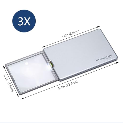 Stretchable Digital Magnifier with LED IghtL, Light Weight Electronic Reading Aid, Low Vision Aids, Support AV Output to TV(3X-Silver)